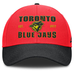 Toronto Blue Jays Neon 90s Rise Adjustable Hat Crimson/Black