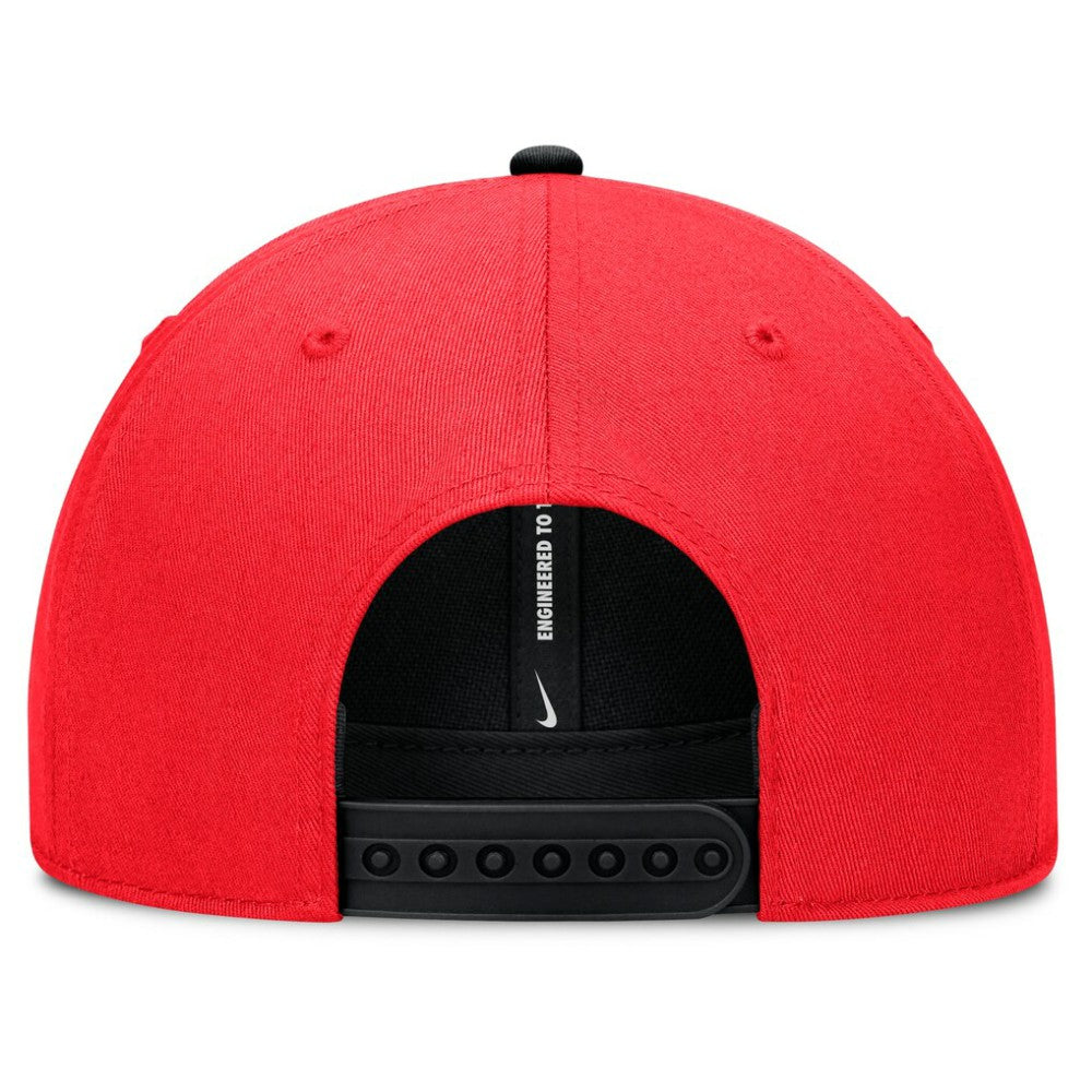 Atlanta Braves Neon 90s Rise Adjustable Hat Crimson/Black