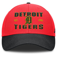 Detroit Tigers Neon 90s Rise Adjustable Hat Crimson/Black
