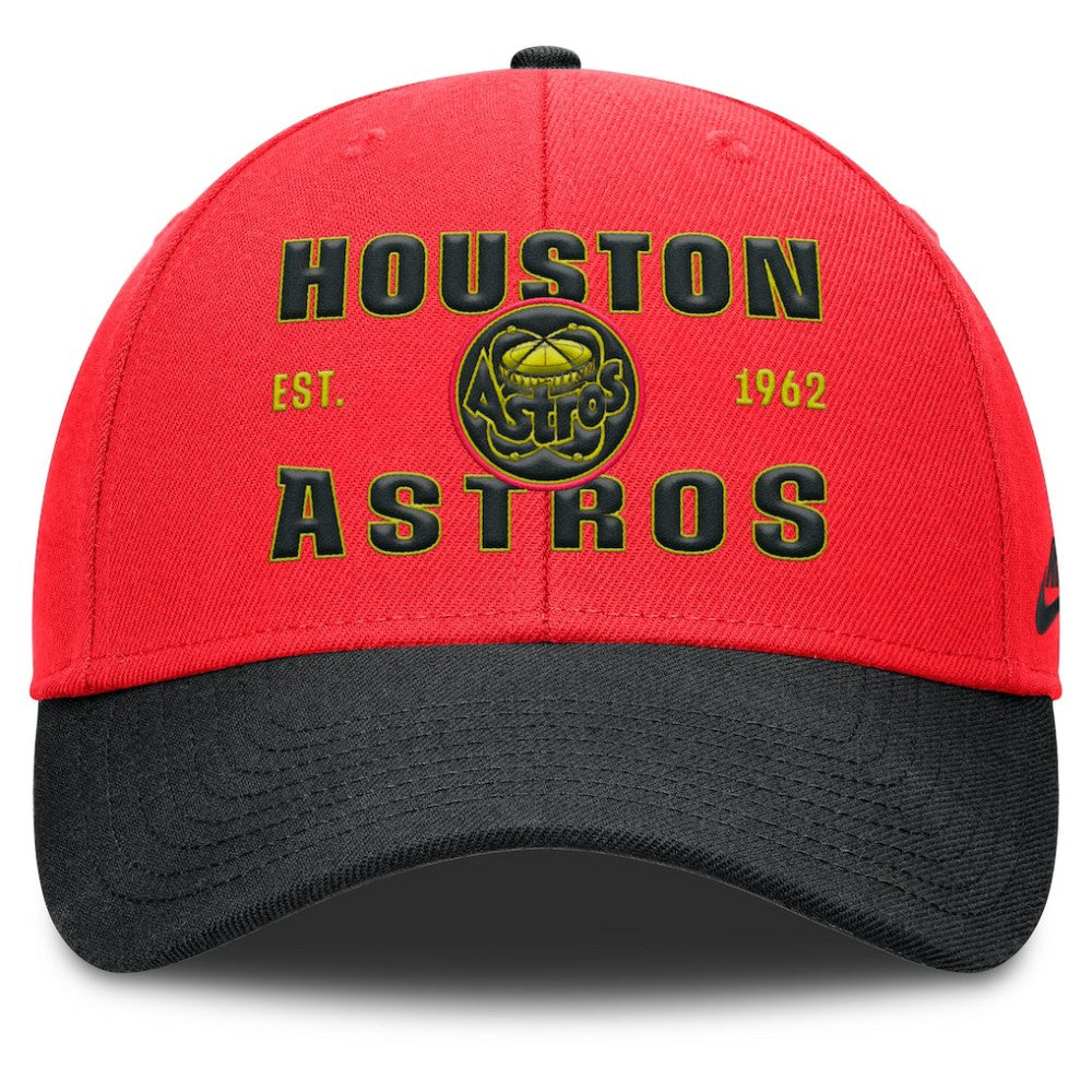 Houston Astros Neon 90s Rise Adjustable Hat Crimson/Black