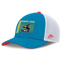 Chicago White Sox Neon 90s Rise Structured Performance Adjustable Trucker Hat Teal