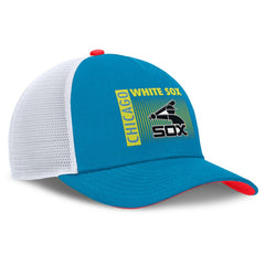 Chicago White Sox Neon 90s Rise Structured Performance Adjustable Trucker Hat Teal