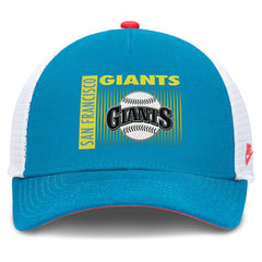 San Francisco Giants Neon 90s Rise Structured Performance Adjustable Trucker Hat Blue