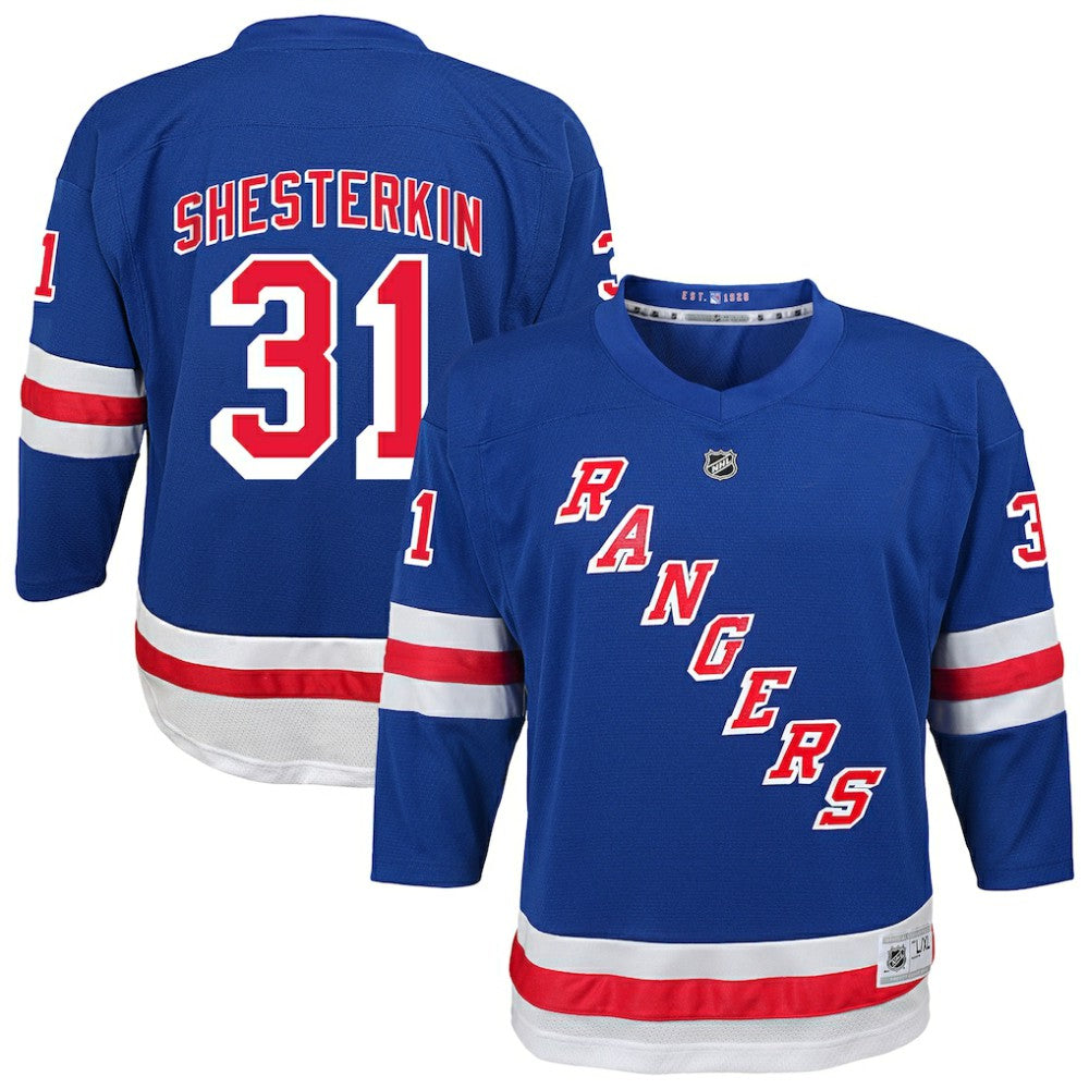 Igor Shesterkin New York Rangers Youth Home Replica Player Jersey - Blue Jerseys