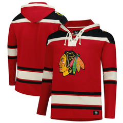 Chicago Blackhawks '47 Big & Tall Superior Lacer Fleece Pullover Hoodie - Red Hoodies
