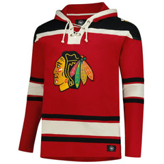 Chicago Blackhawks '47 Big & Tall Superior Lacer Fleece Pullover Hoodie - Red Hoodies