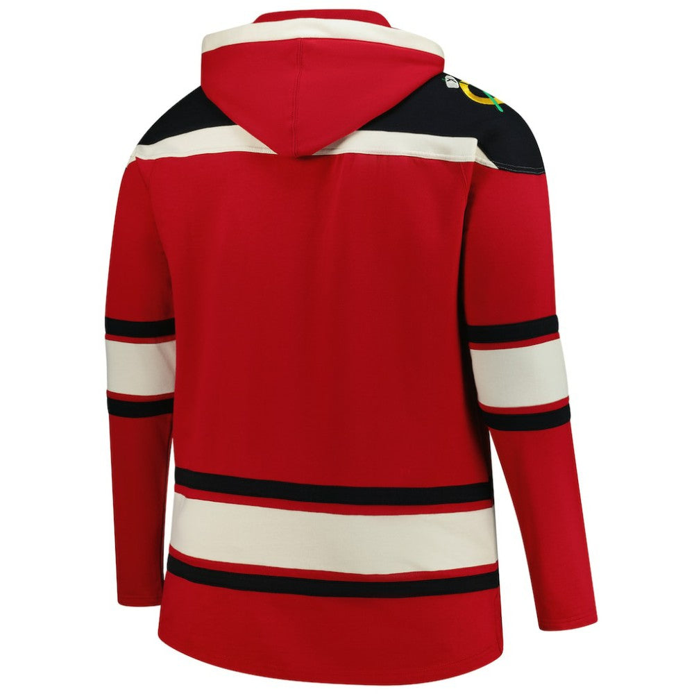 Chicago Blackhawks '47 Big & Tall Superior Lacer Fleece Pullover Hoodie - Red Hoodies