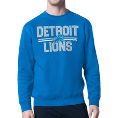 Detroit Lions Starter Mesh Look Retro Team Logo Pullover Sweatshirt  - Blue cheap