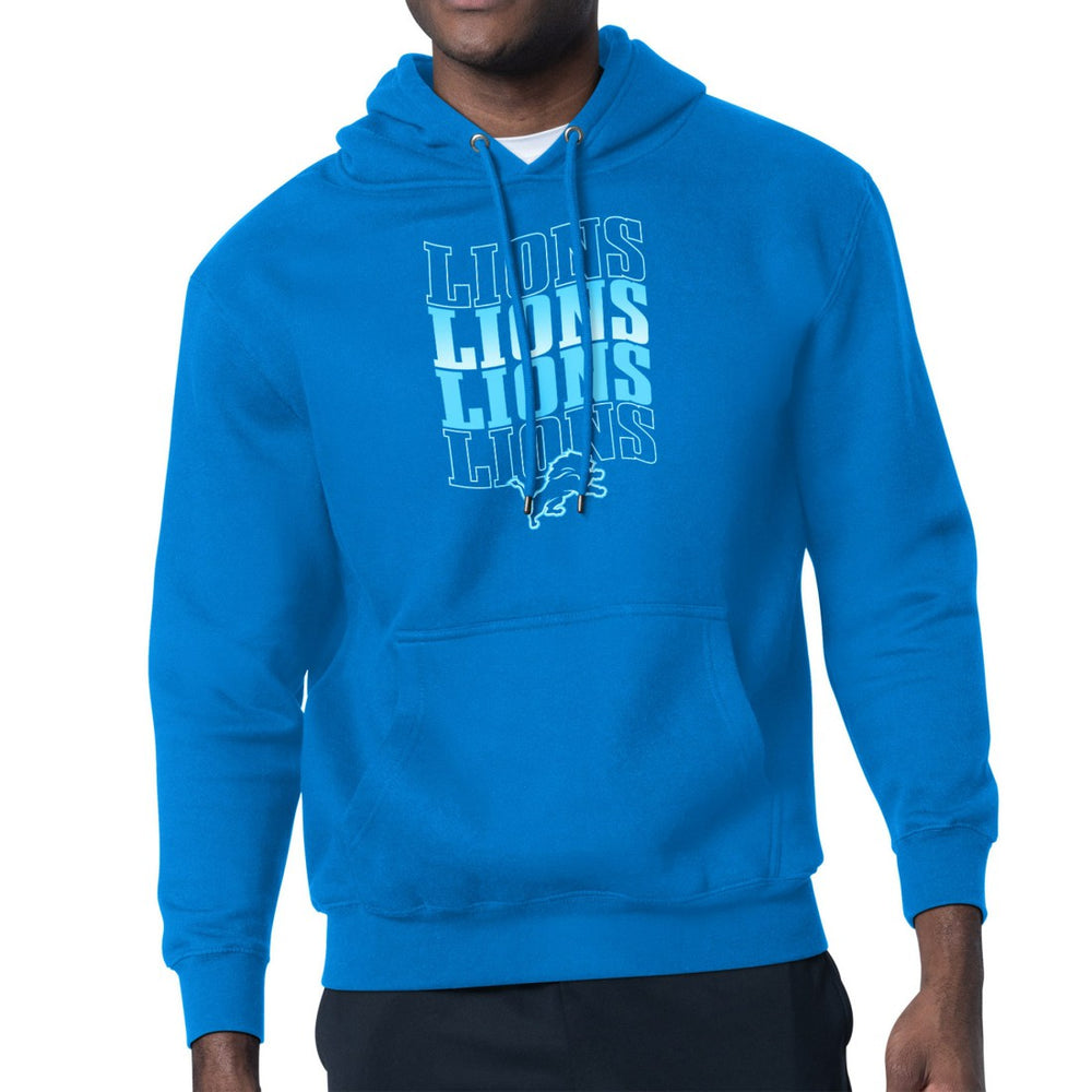 Detroit Lions Starter Four Team Name Logo Pullover Hoodie - Blue outlet