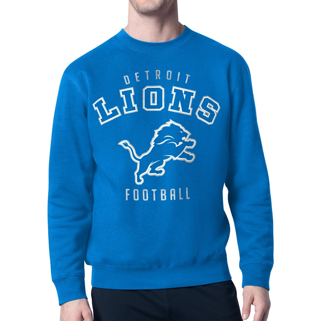 Detroit Lions Starter City Team Logo Pullover Sweatshirt - Blue for sale