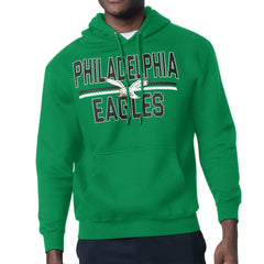 Philadelphia Eagles Starter Team Retro Logo Fleece Tri-Blend Pullover Hoodie - Kelly Green discount