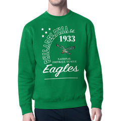Philadelphia Eagles Starter Team Retro Logo Fleece Tri-Blend Pullover Sweatshirt - Kelly Green for sale