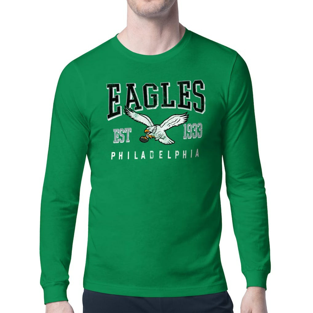 Philadelphia Eagles Starter Retro Team Logo Long Sleeve T-Shirt - Kelly Green cheap