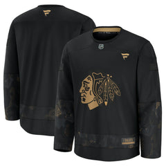 Chicago Blackhawks Fanatics 2024 Military Appreciation Practice Jersey - Black Jerseys