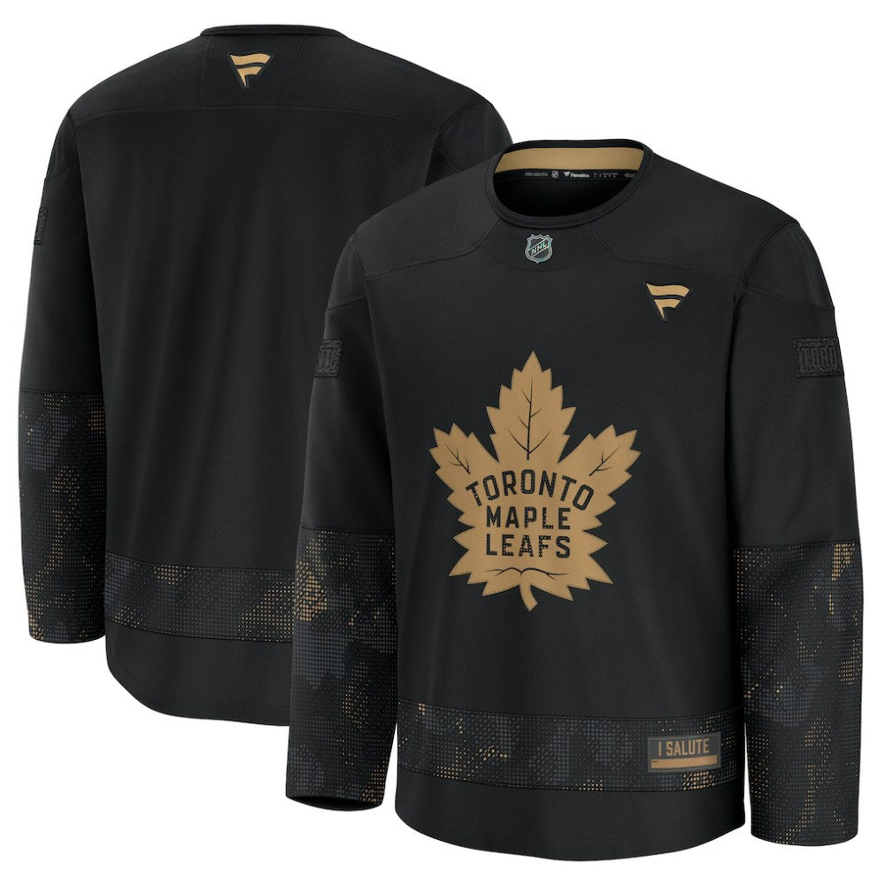 Toronto Maple Leafs Fanatics 2024 Military Appreciation Practice Jersey - Black Jerseys