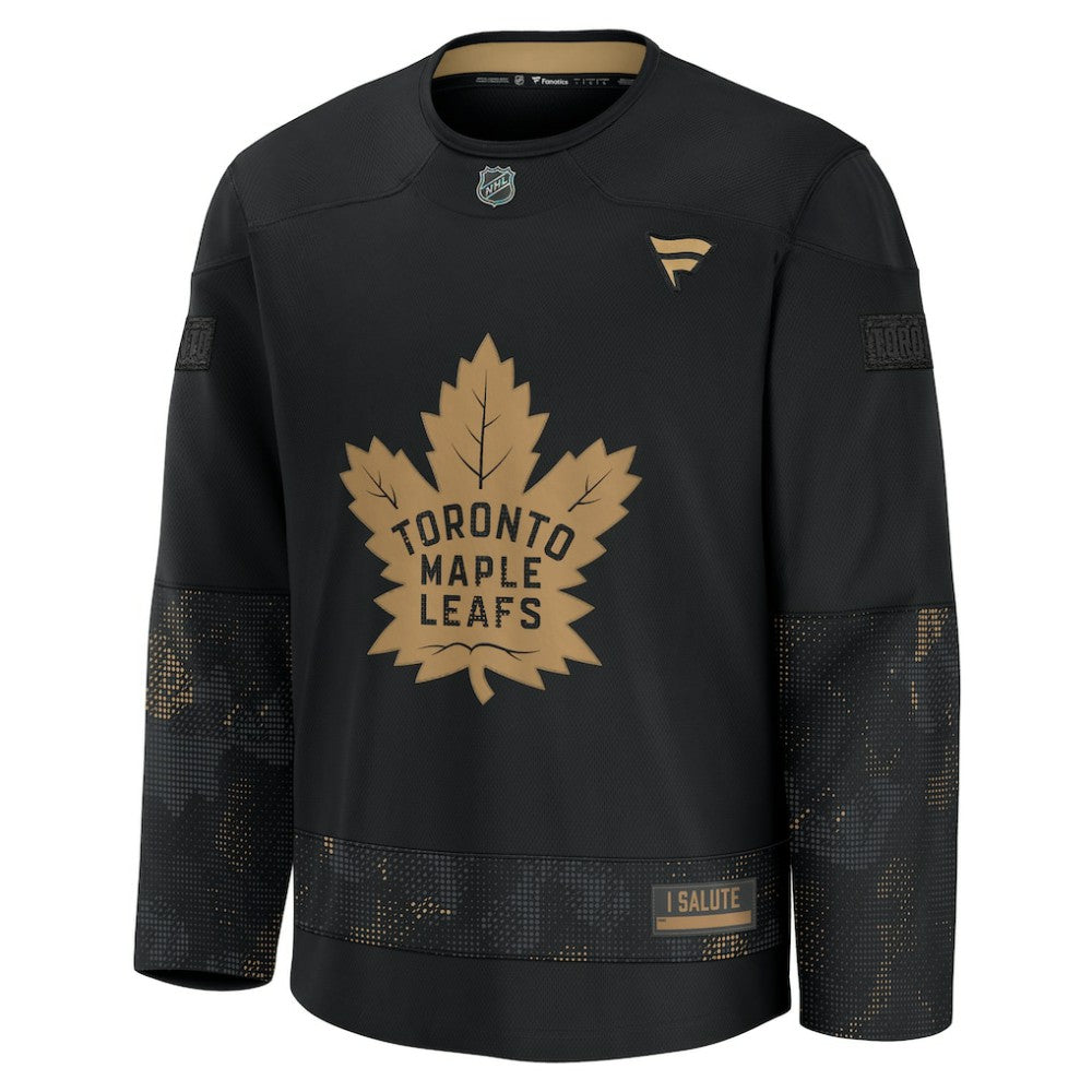 Toronto Maple Leafs Fanatics 2024 Military Appreciation Practice Jersey - Black Jerseys