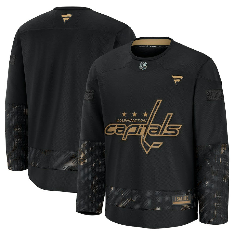 Washington Capitals Fanatics 2024 Military Appreciation Practice Jersey - Black Jerseys