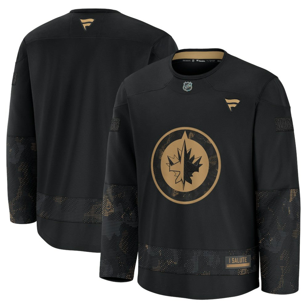 Winnipeg Jets Fanatics 2024 Military Appreciation Practice Jersey - Black Jerseys
