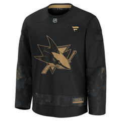 San Jose Sharks Fanatics 2024 Military Appreciation Practice Jersey - Black Jerseys
