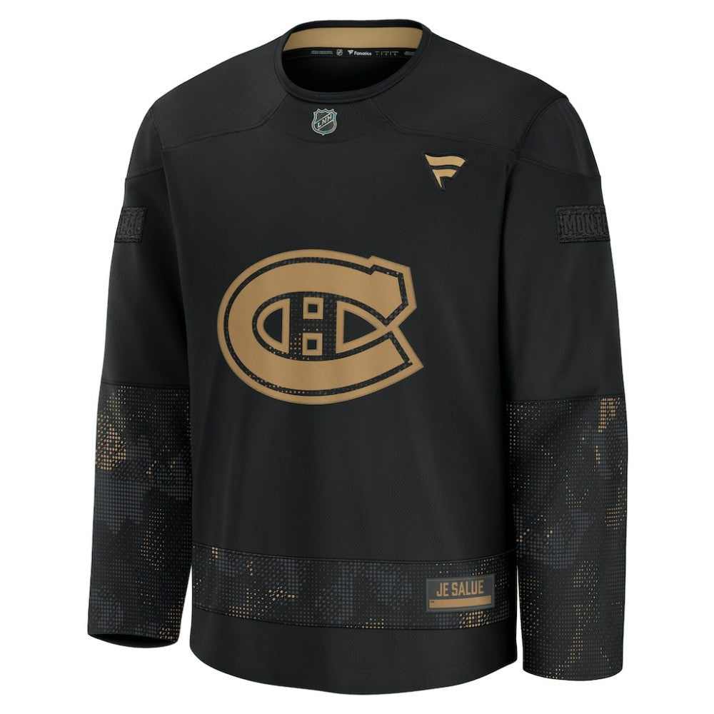 Montreal Canadiens Fanatics 2024 Military Appreciation Practice Jersey - Black Jerseys