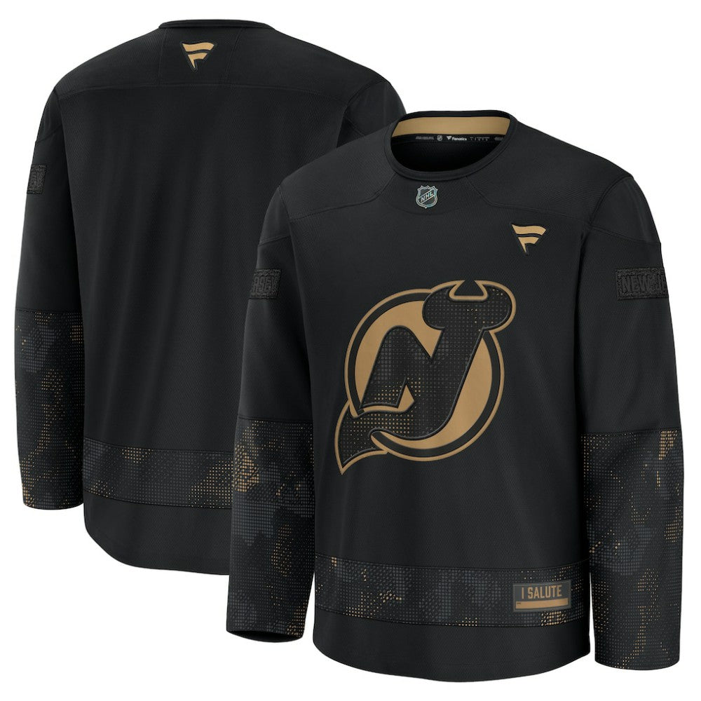New Jersey Devils Fanatics 2024 Military Appreciation Practice Jersey - Black Jerseys