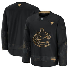 Vancouver Canucks Fanatics 2024 Military Appreciation Practice Jersey - Black Jerseys