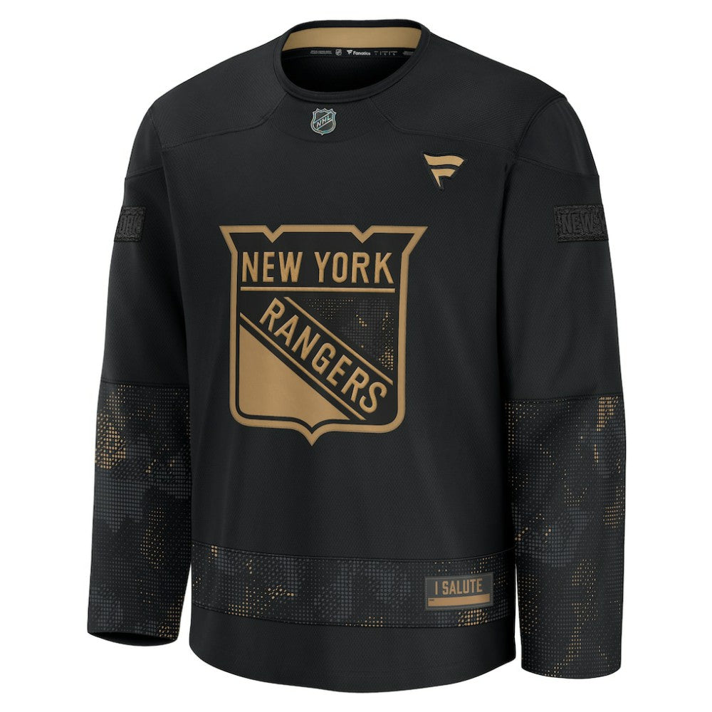 New York Rangers Fanatics 2024 Military Appreciation Practice Jersey - Black Jerseys