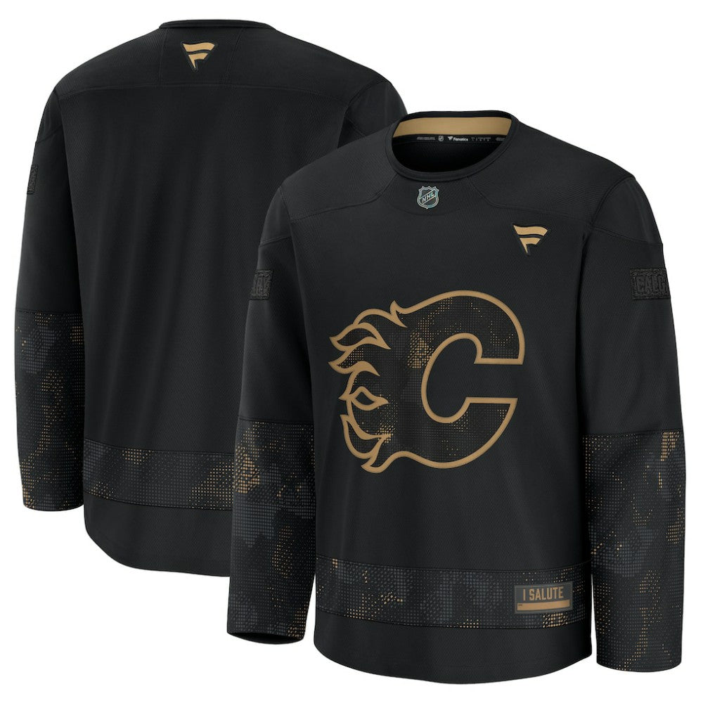 Calgary Flames Fanatics 2024 Military Appreciation Practice Jersey - Black Jerseys