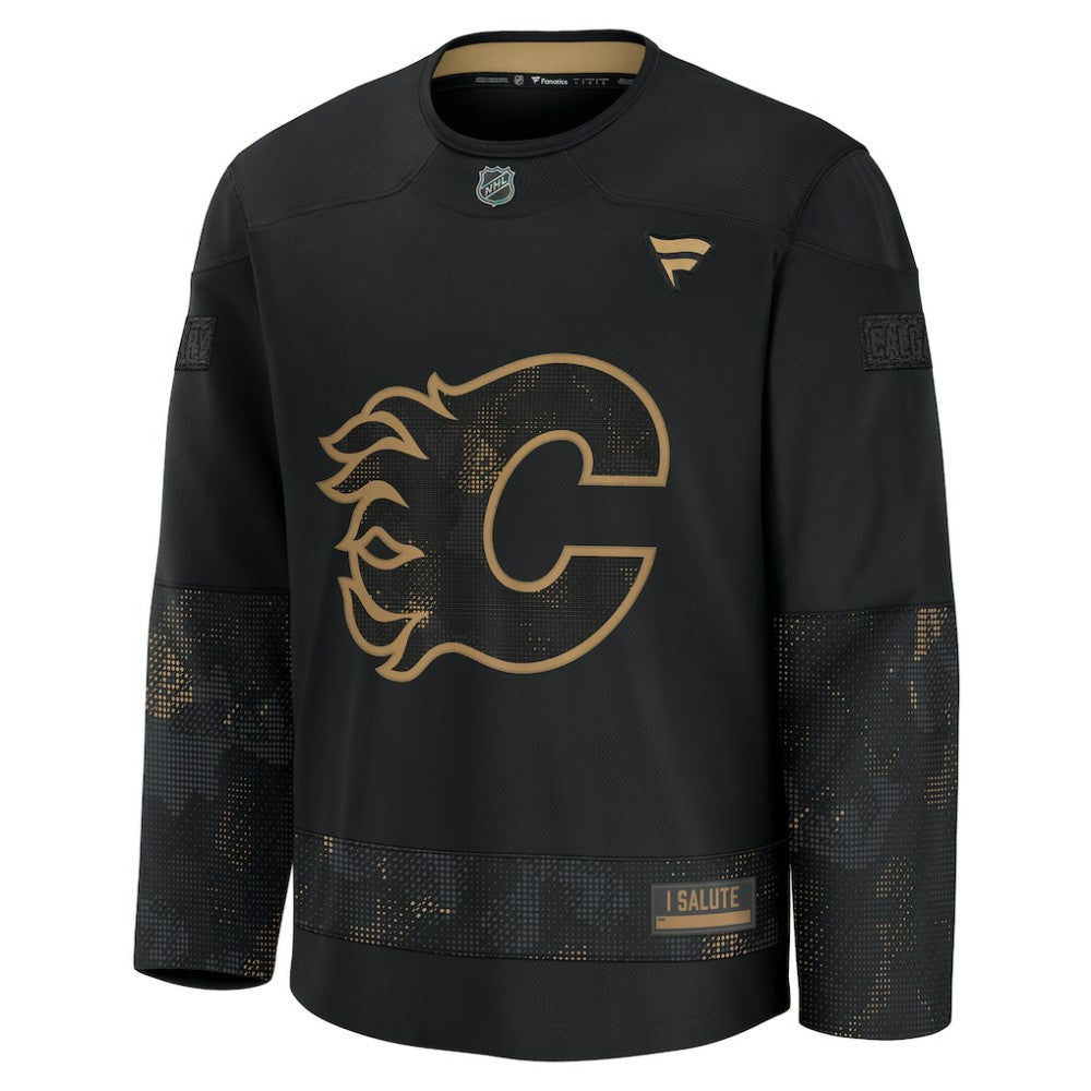 Calgary Flames Fanatics 2024 Military Appreciation Practice Jersey - Black Jerseys