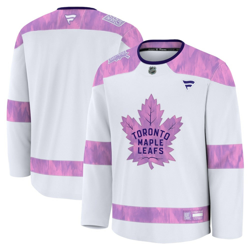 Toronto Maple Leafs Fanatics 2024 Hockey Fights Cancer Practice Jersey - White Jerseys