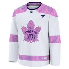 Toronto Maple Leafs Fanatics 2024 Hockey Fights Cancer Practice Jersey - White Jerseys