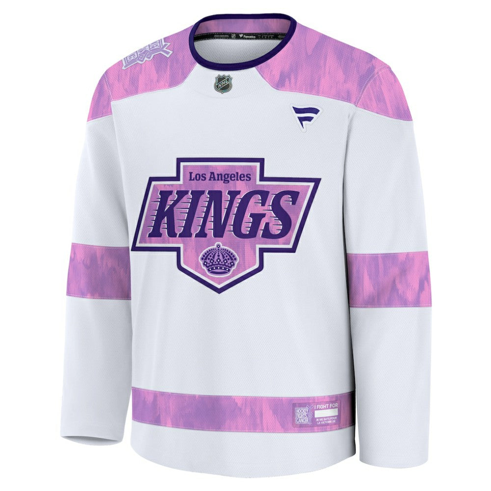Los Angeles Kings Fanatics 2024 Hockey Fights Cancer Practice Jersey - White Jerseys