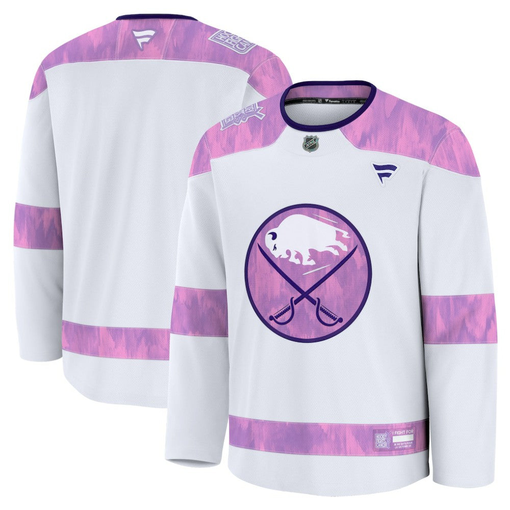 Buffalo Sabres Fanatics 2024 Hockey Fights Cancer Practice Jersey - White Jerseys