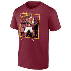 Jayden Daniels Washington Commanders Player Frame T-Shirt - Burgundy discount