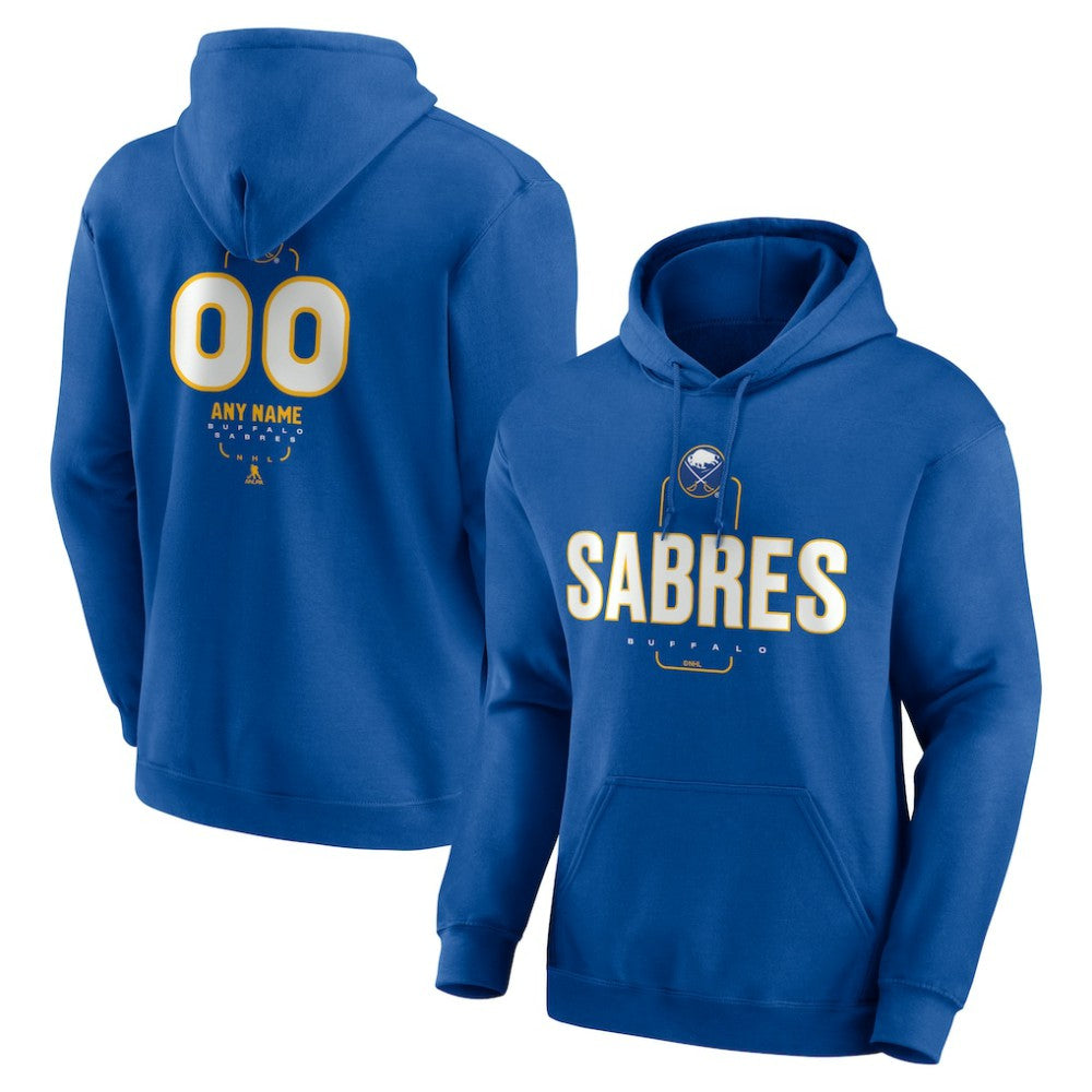Buffalo Sabres Personalized Name & Number Midfielder Pullover Hoodie - Royal Hoodies