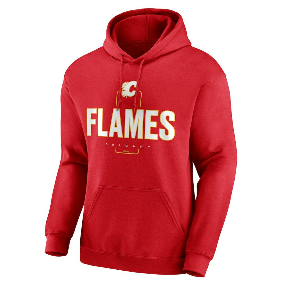 Calgary Flames Personalized Name & Number Midfielder Pullover Hoodie - Red Hoodies