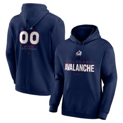 Colorado Avalanche Personalized Name & Number Midfielder Pullover Hoodie - Navy Hoodies