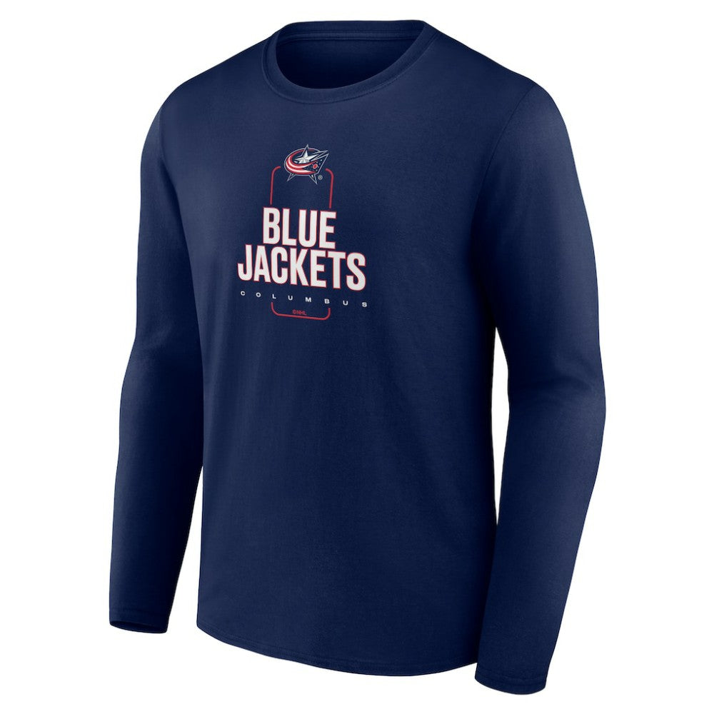 Columbus Blue Jackets Personalized Name & Number Midfielder Long Sleeve T-Shirt - Navy T-shirts