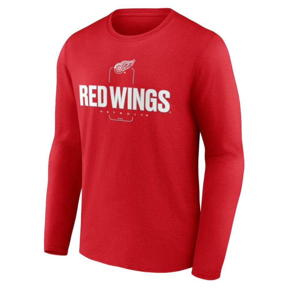 Detroit Red Wings Personalized Name & Number Midfielder Long Sleeve T-Shirt - Red T-shirts