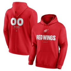 Detroit Red Wings Personalized Name & Number Midfielder Pullover Hoodie - Red Hoodies