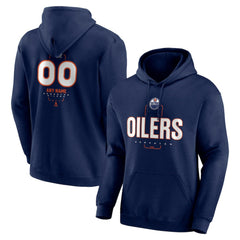 Edmonton Oilers Personalized Name & Number Midfielder Pullover Hoodie - Navy Hoodies
