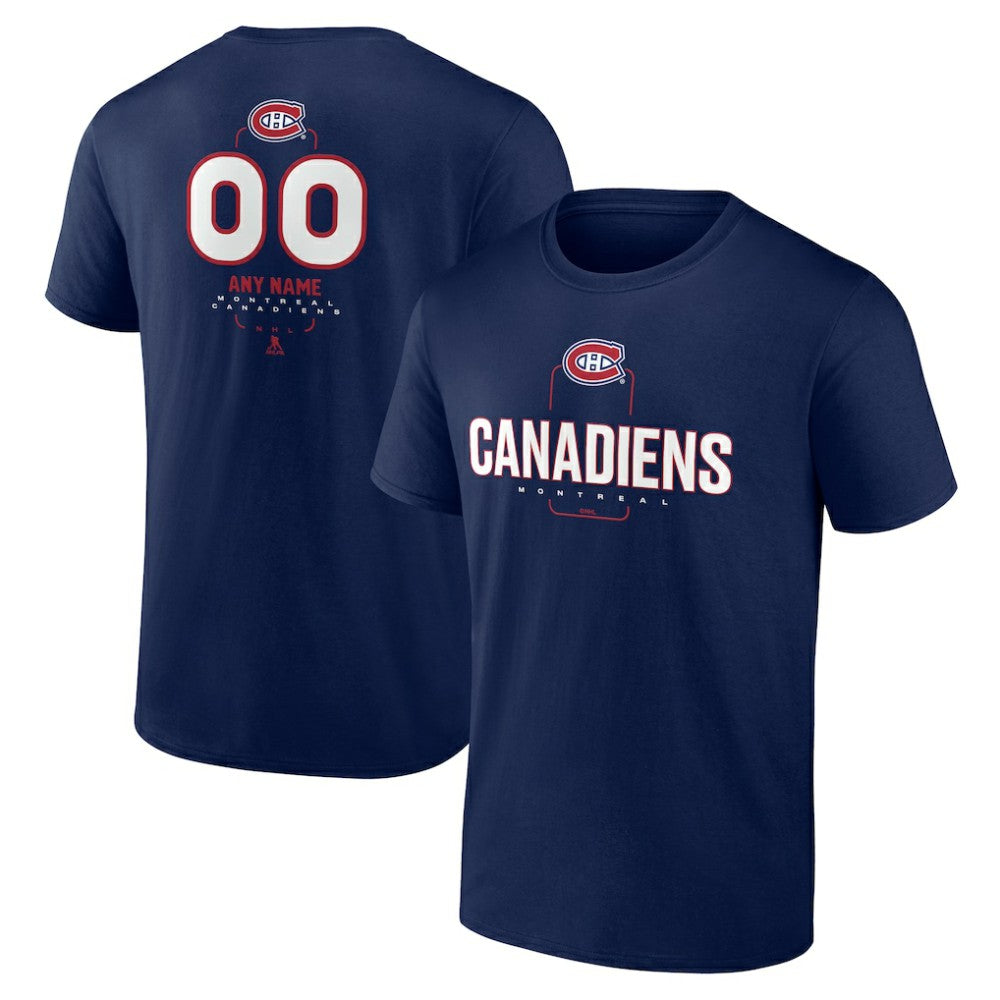 Montreal Canadiens Personalized Name & Number Midfielder T-Shirt - Navy T-shirts