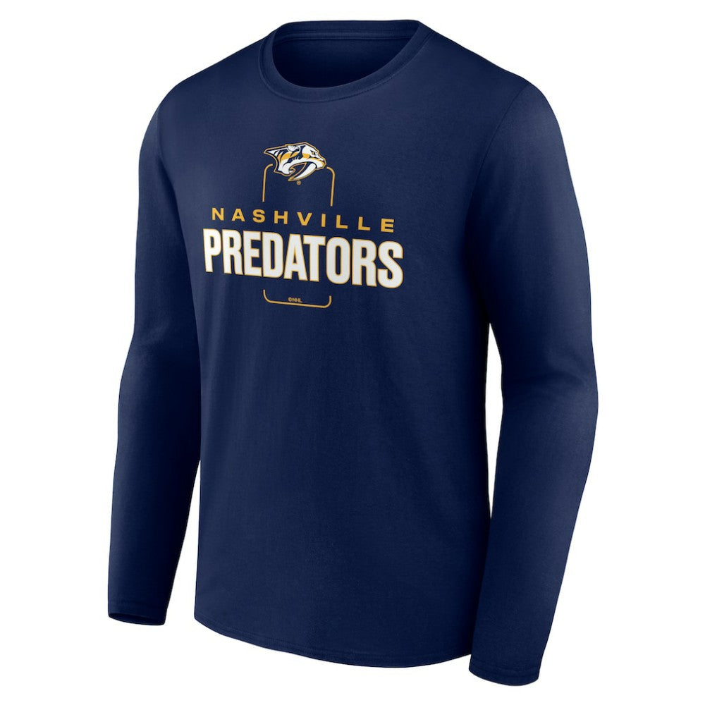 Nashville Predators Personalized Name & Number Midfielder Long Sleeve T-Shirt - Navy T-shirts