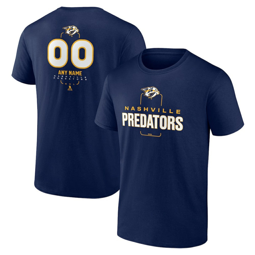 Nashville Predators Personalized Name & Number Midfielder T-Shirt - Navy T-shirts