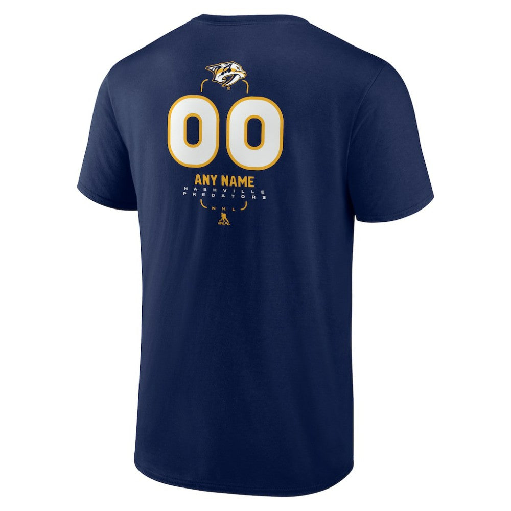 Nashville Predators Personalized Name & Number Midfielder T-Shirt - Navy T-shirts