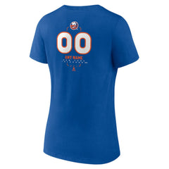 New York Islanders Women's Personalized Name & Number Midfielder V-Neck T-Shirt - Royal T-shirts