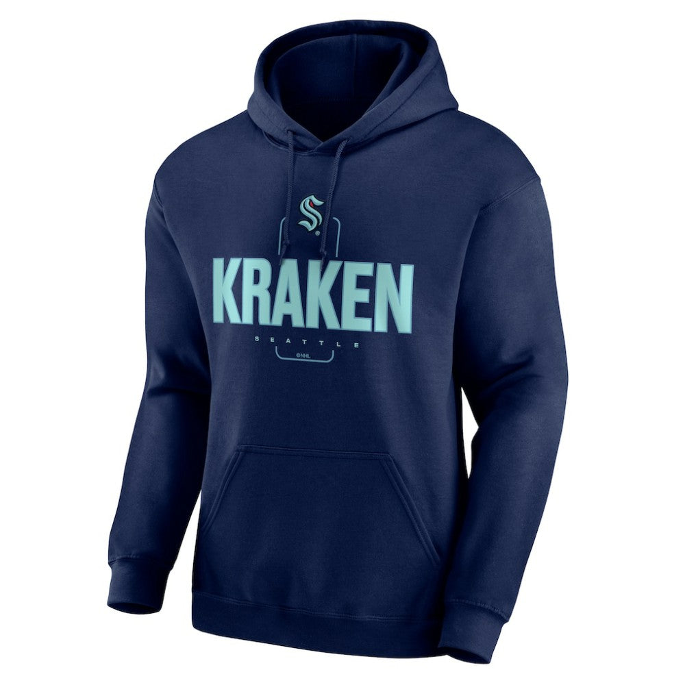 Seattle Kraken Personalized Name & Number Midfielder Pullover Hoodie - Deep Sea Blue Hoodies