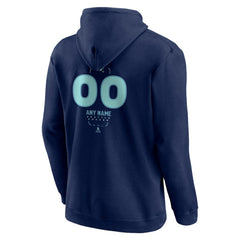 Seattle Kraken Personalized Name & Number Midfielder Pullover Hoodie - Deep Sea Blue Hoodies