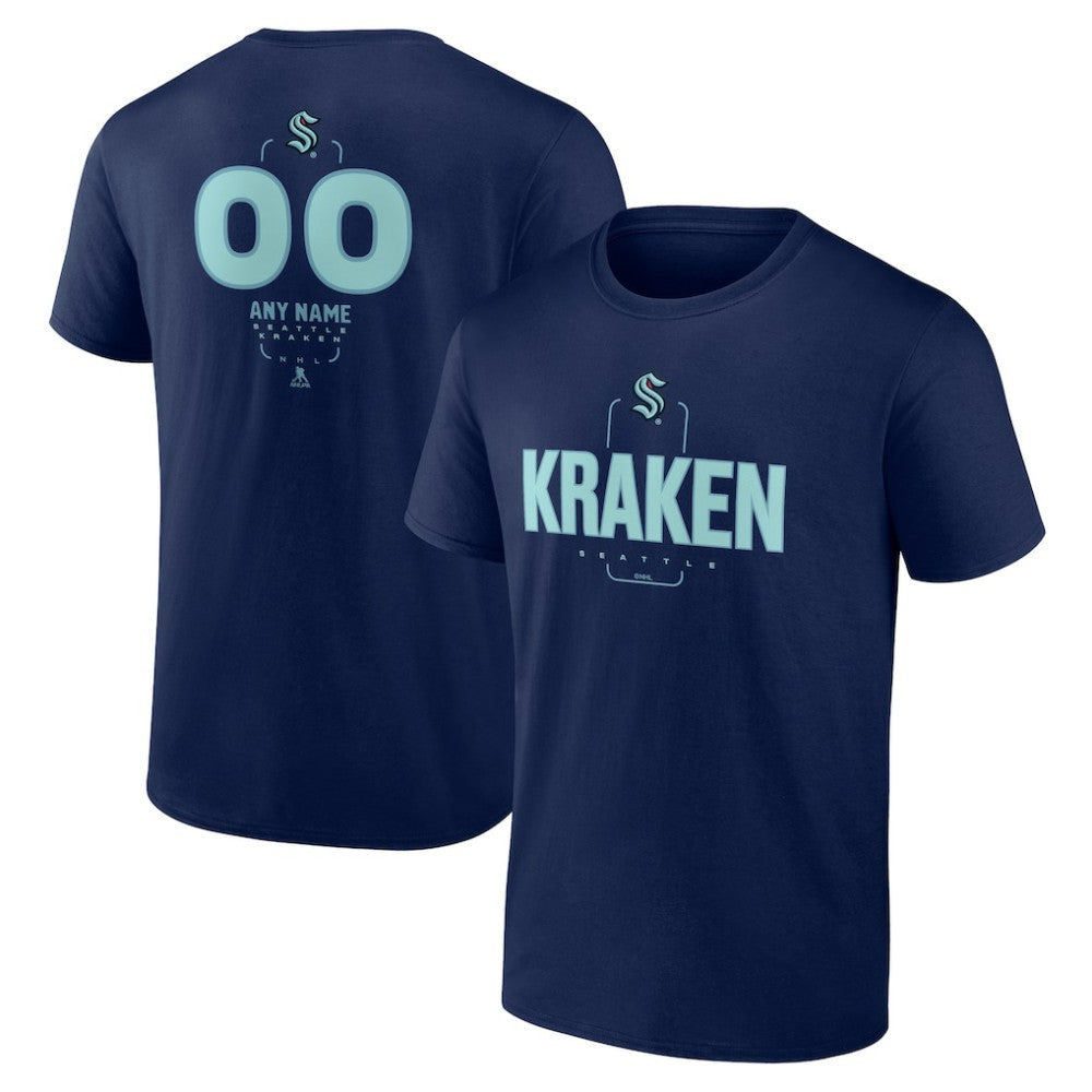 Seattle Kraken Personalized Name & Number Midfielder T-Shirt - Deep Sea Blue T-shirts