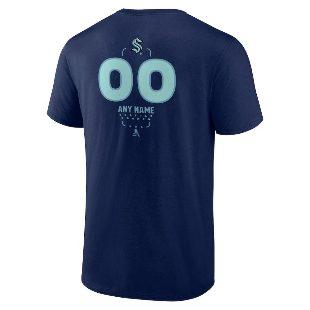 Seattle Kraken Personalized Name & Number Midfielder T-Shirt - Deep Sea Blue T-shirts